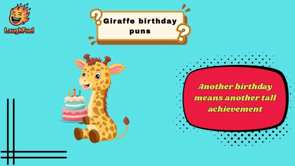 Clever Giraffe Birthday Wordplay